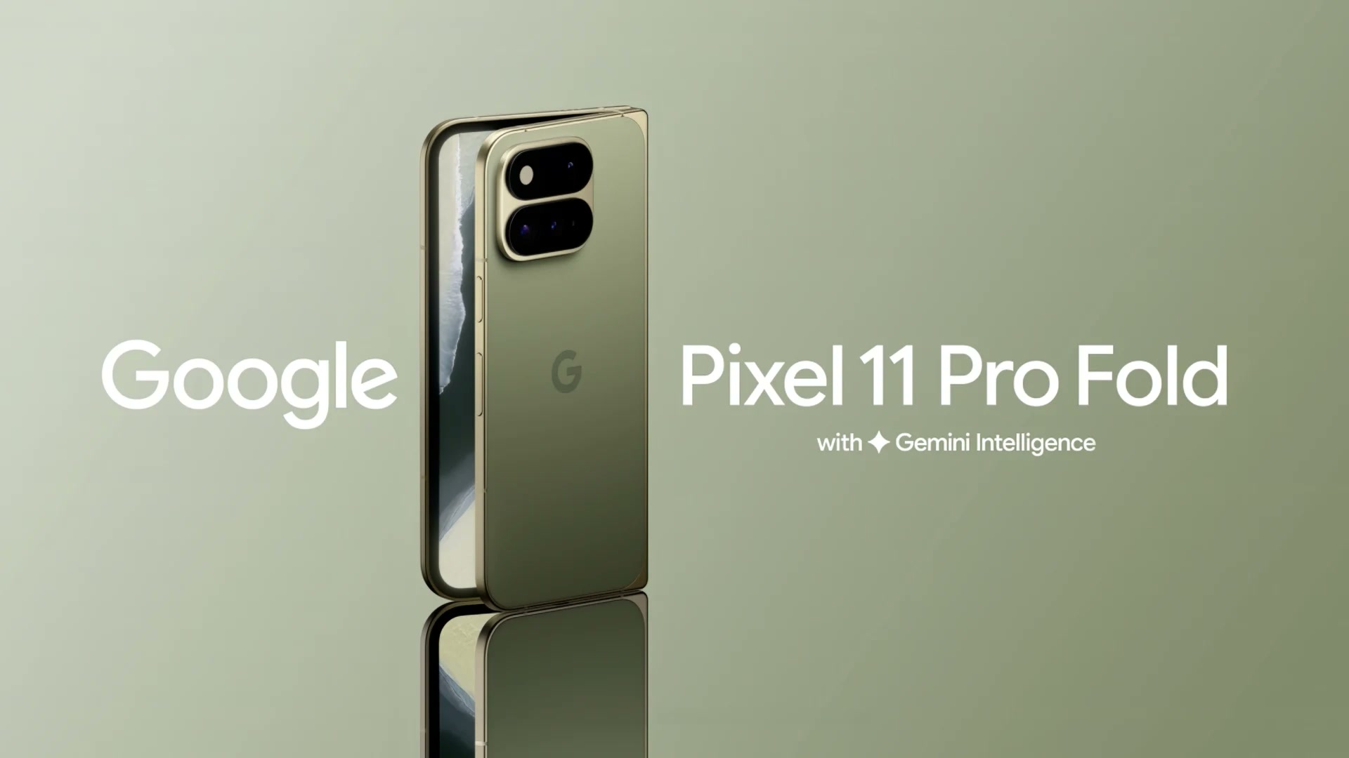 Google Pixel 11 Pro Fold launch key visual, opened