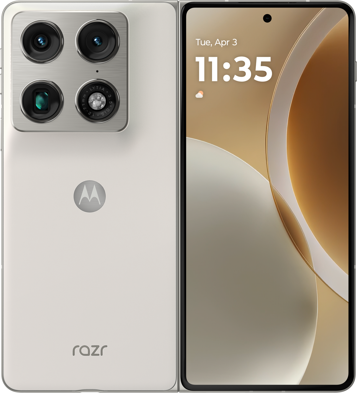 Motorola Razr Fold — PANTONE Lily White
